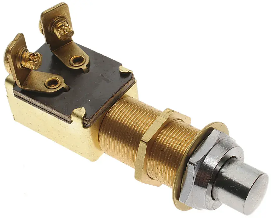 NAPA Echlin Push Button Momentary Switch - 12V 15A Chrome Bezel w