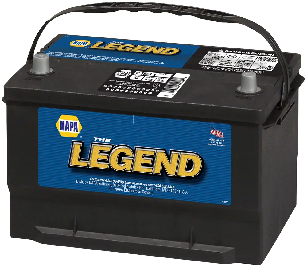 NAPA The Legend Professional Flooded Battery BCI No. 65 850 CCA 12