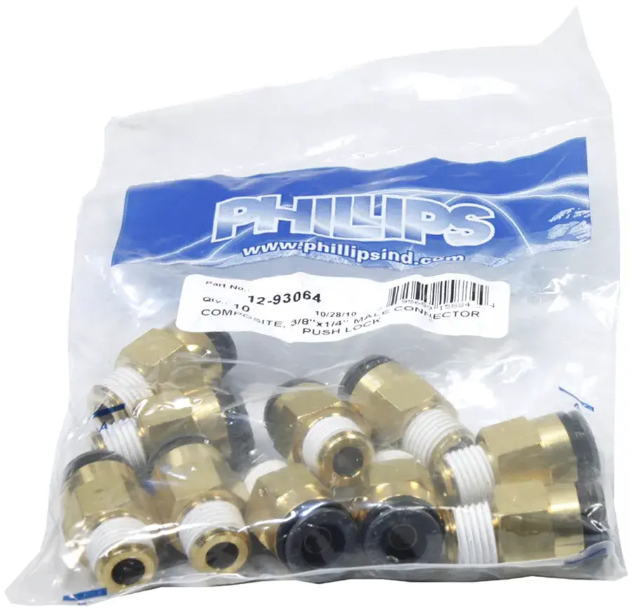 Air Brake Push to Connect PTC / Quick Connect QC Fittings Male