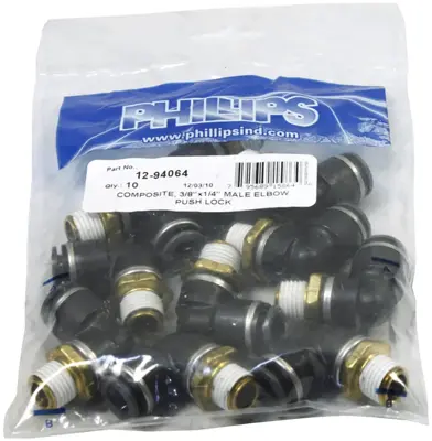 Air Brake Push to Connect PTC / Quick Connect QC Fittings Male