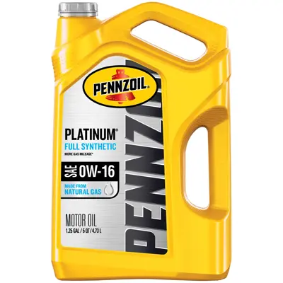 Pennzoil Platinum Motor Oil 0w16 Full Synthetic 5 Qt Us