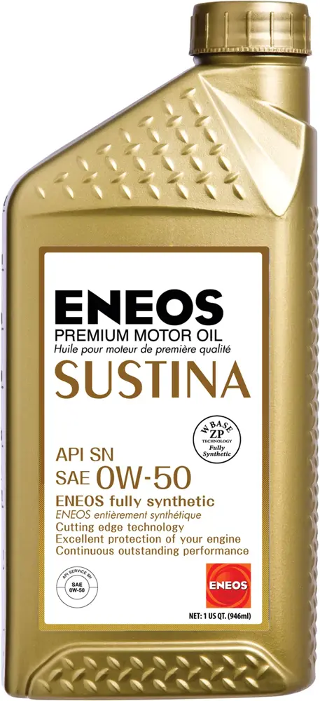 Eneos Sustina Motor Oil 0W50 Full Synthetic 1 qt (US) AIC 3210300