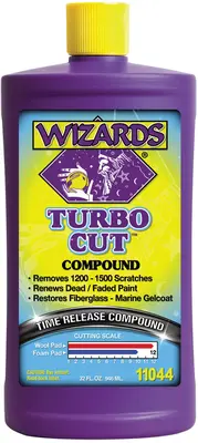 Wizards Turbo Cut Time Release Compound 32oz (2-Pack) – Professional Finishing Polish, 11044