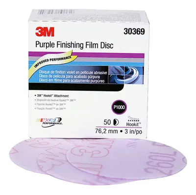 3M™ Hookit™ Purple Finishing Film Abrasive Disc 260L 30369 3 in