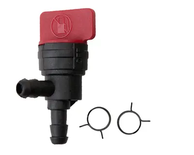 1/4" Fuel Shutoff Valve With Clamps – Fits Briggs & Stratton 698181, 494769, 791850 – Proven Part