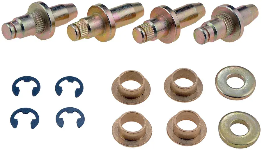 Door Hinge Pin And Bushing Kit - 4 Pins, 4 Bushings, 2 Washers