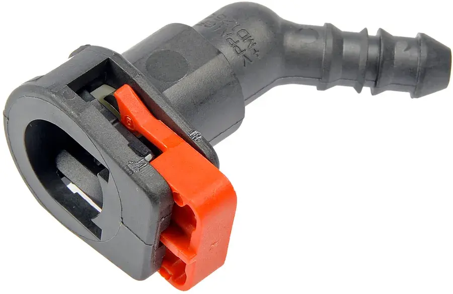 Fuel Line Connector 3/8 In. Steel To 5/16 In. Nylon With 45 Degree