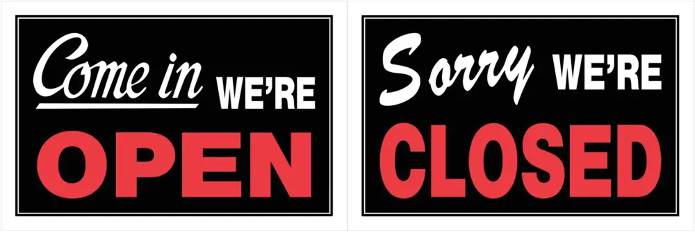 OPEN/CLOSED SIGN NSE 839916 | Buy Online - NAPA Auto Parts