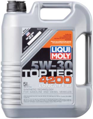 Liqui Moly LIQUI-MOLY TOP TEC 4200 5W-30 5 LITRES + PUROLATOR OIL FILTER  FOR TOYOTA CAMRY , HIGHLANDER , SIENNA , VENZA , AVALON , RX 350 , 330 , ES  350 , 330, GS 350 FROM YEAR 2000 - 2007