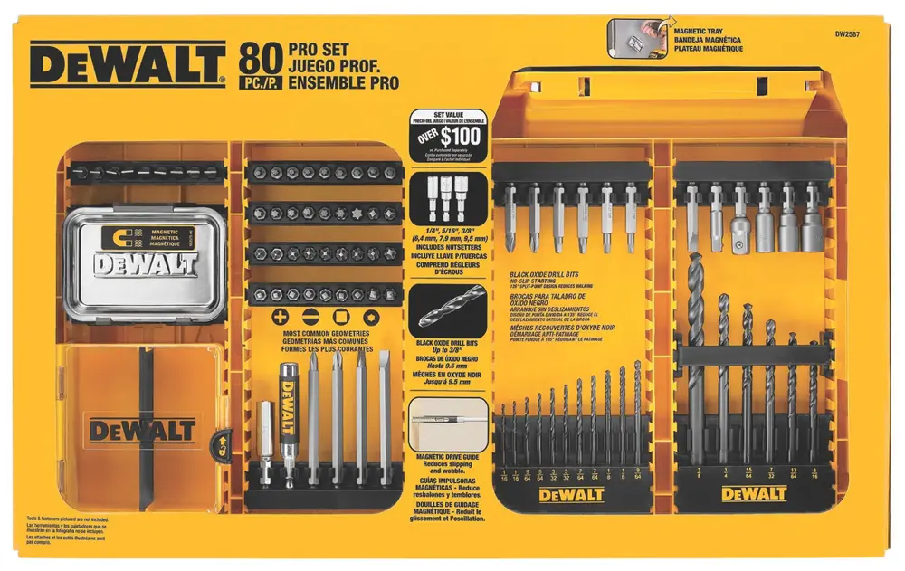 【NY④】　DWEフルセット DEWALT 80-Piece Professional Drilling/Driving Set DEW DW2587 | Buy