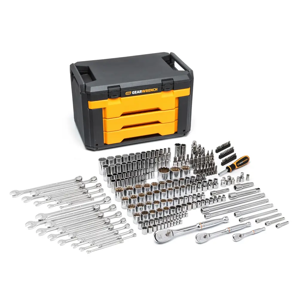 GEARWRENCH 243 Piece 12 Point Mechanics Tool Set in 3 Drawer