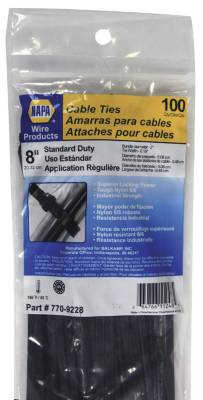 NAPA 8" ID Indentifying Marker Pad Cable Zips Tie 50Lbs 25 Ct 770-9357 