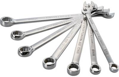 Craftsman 11 Piece 12-Point Ratchet Wrench Set Metric Polished