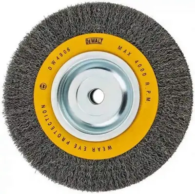 BROSSE À GOBELET à roue métallique robuste sertie 1/4 tige meuleuse