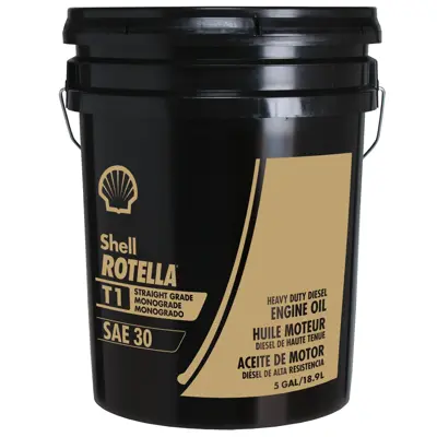 Shell Rotella T1 Motor Oil 30w Conventional 5 Gal Us