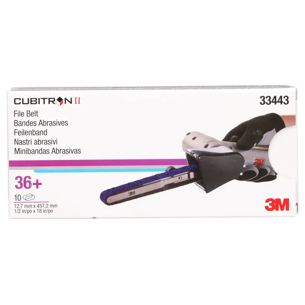 3M™ Cubitron™ II File Belt 33443 36+ 1/2 in x 18 in (12.7 mm x