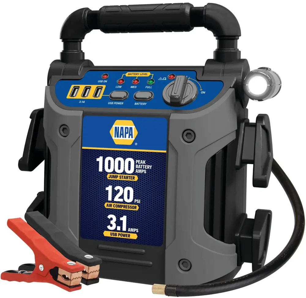 NAPA 1000 Peak Battery Amps Jump Starter w/120PSI Air Compressor