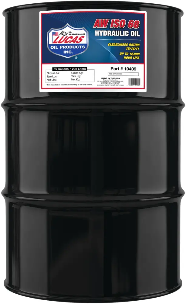 Lucas Oil AW ISO 68 Hydraulic Oil 55 gal (US) LUC 10409 | Buy