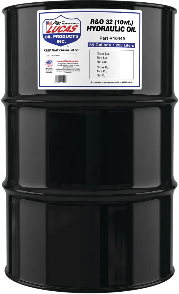 Lucas R&O 32 10 WT. Industrial Hydraulic Oil 55 gal (US) LUC 10449 | Buy  Online - NAPA Auto Parts