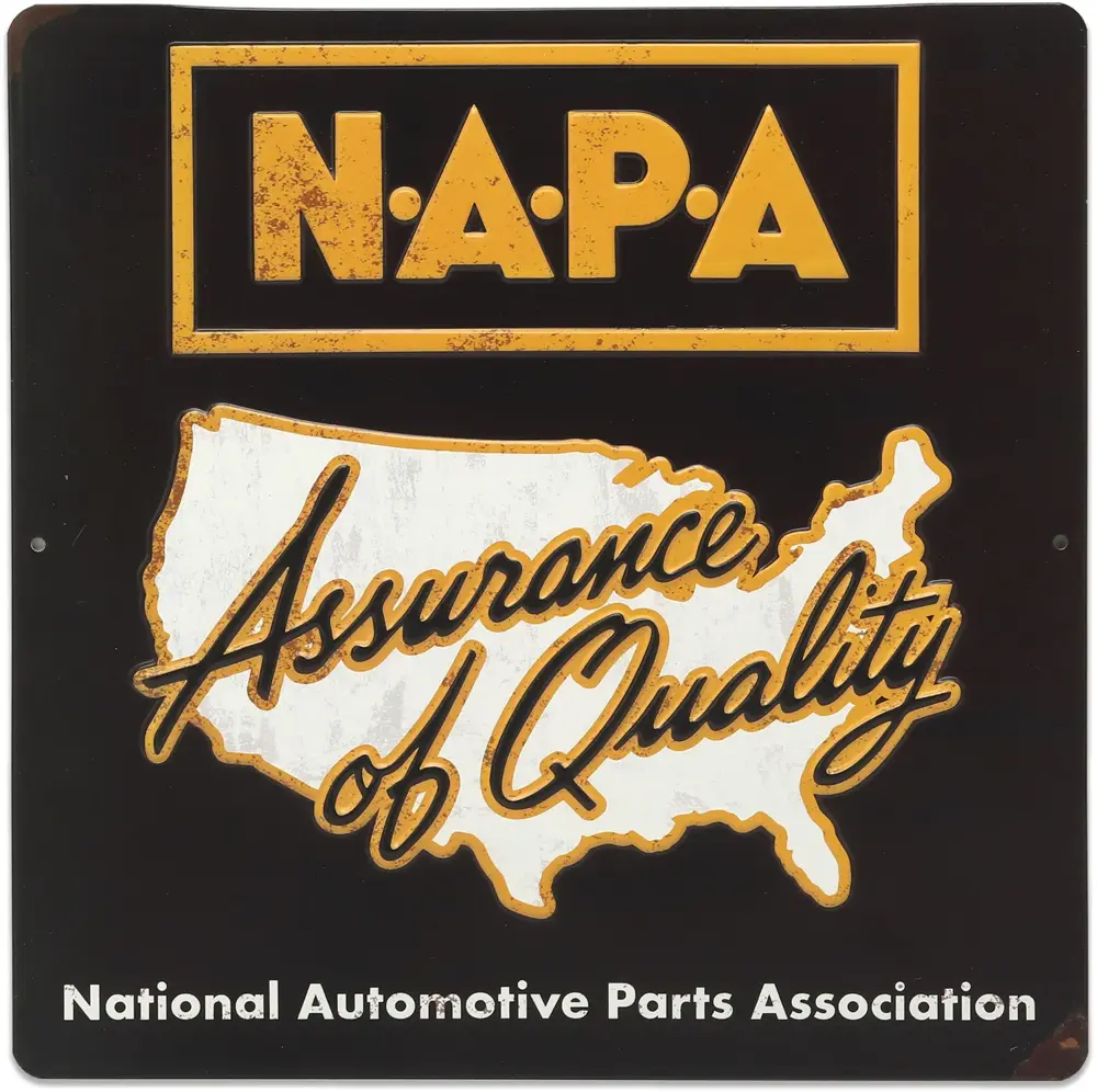 NAPA 金属製サイン 　ビンテージ看板 Open Road Brands Metal Sign - NAPA Vintage Sign BK 90196029 | Buy
