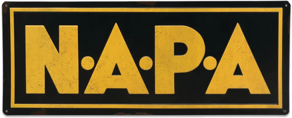 NAPA 金属製サイン 　ビンテージ看板 Open Road Brands Metal Sign - NAPA Vintage Large Sign BK 90196030