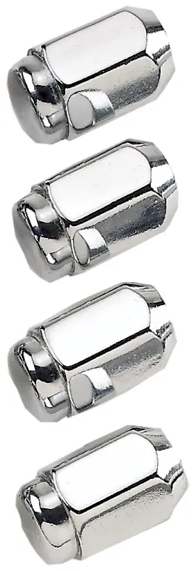 Lot Of 5 NAPA 641-4280 Chrome Lug Nuts – M12 X 1.25 Hex/Allen Drive