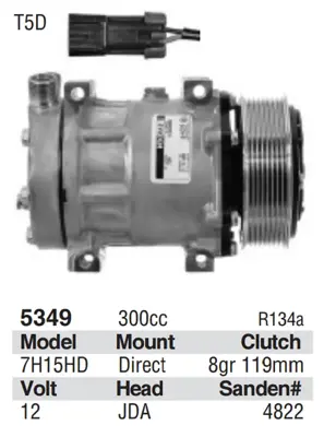 A/C Compressors - Rotary Style - H/D Truck TWD MEI5349 | Buy