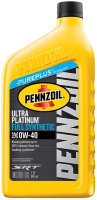 Pennzoil Ultra Platinum Motor Oil 0w40 Full Synthetic 1 Qt Us