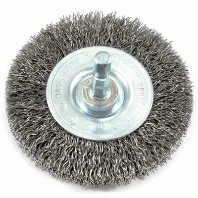 Forney 72735, Wire Wheel, Crimped, 3 in x .012 in x 1/4 in Hex