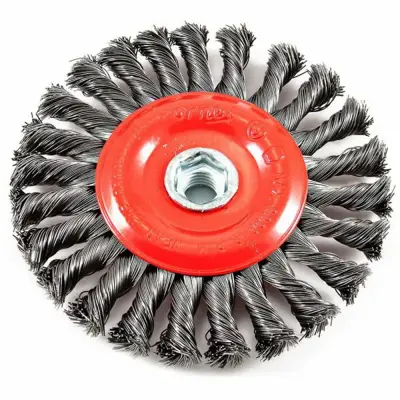 Forney 72758, Wire Wheel, Knotted, 6 in x .020 in x 5/8 in-11