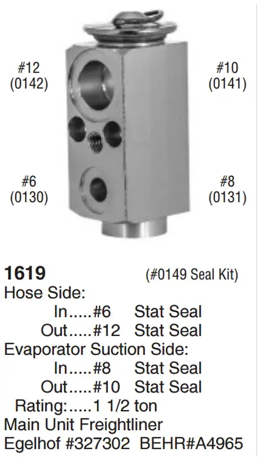 A/C Block Style Expansion Valves - H/D Truck TWD MEI1619 | Buy