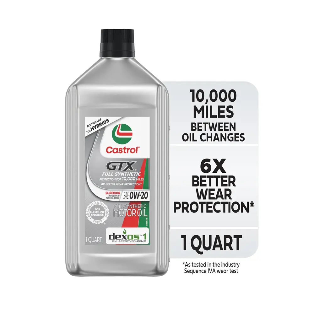 Castrol GTX Motor Oil 0W20 Full Synthetic 1 qt (US) CAS 15E728