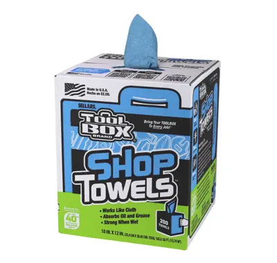 Sellars Tool Box Blue Shop Towels - 200 Towel Box NCB 55202 | Buy