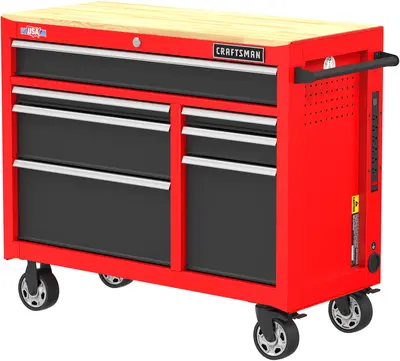 Craftsman 2000 Series 41In W X 34In H 7Drawer Steel Rolling Tool Cabinet Red