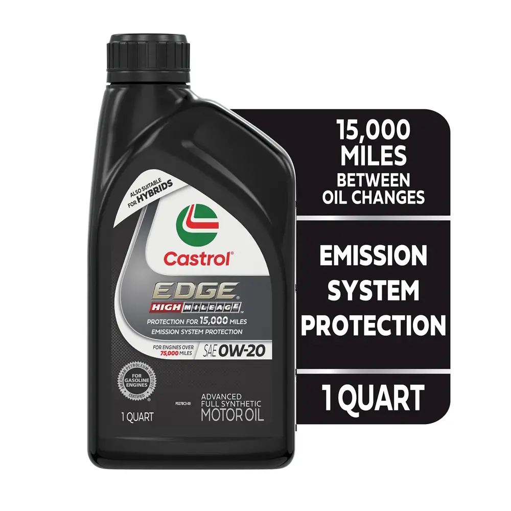 Castrol EDGE High Mileage Motor Oil 0W20 Full Synthetic 1 qt (US