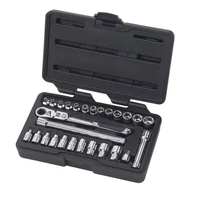 Gearwrench 27 Piece 1/4 Drive PassThru 6 Point Standard Sae/Metric Mechanics Tool Set
