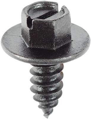 Tag & License Plate Bolts / Fasteners Slotted Hex Washer Steel BK 
