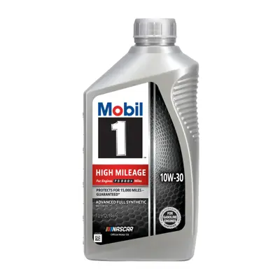 Mobil High Mileage Motor Oil 10w30 Full Synthetic 1 Qt Us