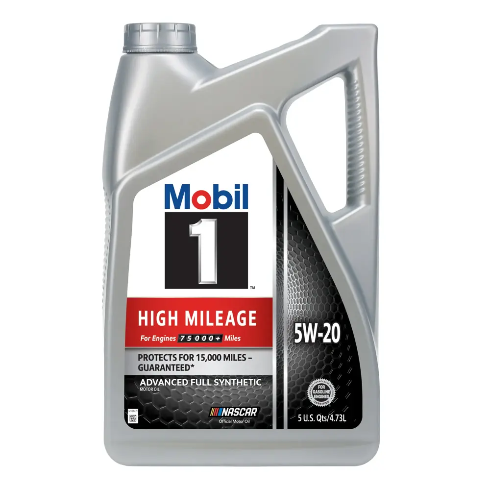 Mobil 1 High Mileage Motor Oil 5W20 Full Synthetic High Mileage 5