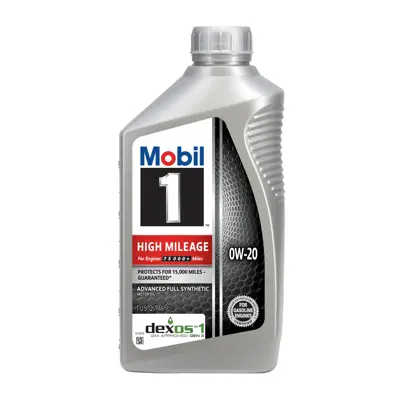 Mobil High Mileage Motor Oil 0w20 Full Synthetic 1 Qt Us
