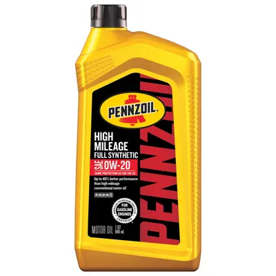 Pennzoil Motor Oil 0w20 Full Synthetic High Mileage 1 Qt Us