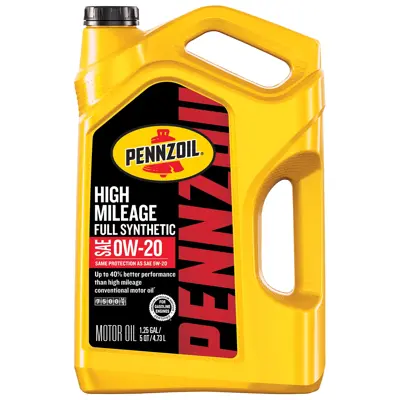 Pennzoil Motor Oil 0w20 Full Synthetic High Mileage 5 Qt Us