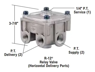 Bendix Air Brake Valve R-12 Valve Relay BND BEN065125 | Buy Online