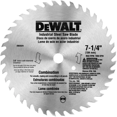 Dewalt 71/4 In. 40Teeth Steel Combo Saw Blade