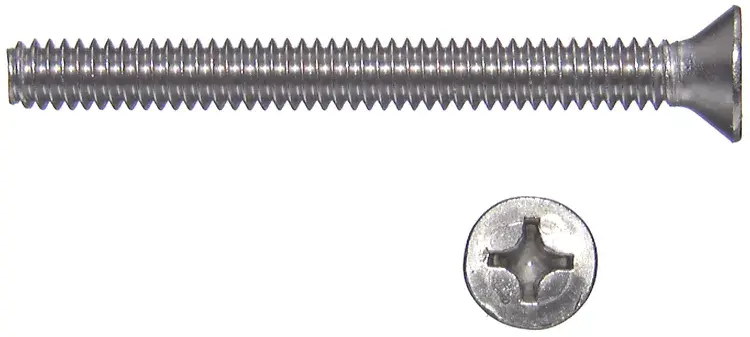 25 Stück 10-24 X 2″ Flachkopf-Maschinenschrauben – Edelstahl 18-8, Phillips, Zoll