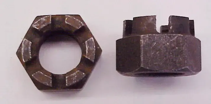 Hex Nut-Castellated-Thread Size 1/2-20, Height 3/4 In. RFD 4261033