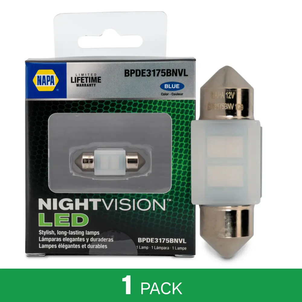 NAPA NightVision LED Bright Blue Miniature Bulb LMP BPDE3175BNVL