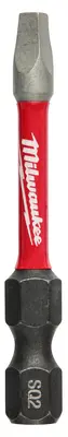Milwaukee Tool Shockwave 2 Impact Square Recess 2 Power Bits 5 Pk