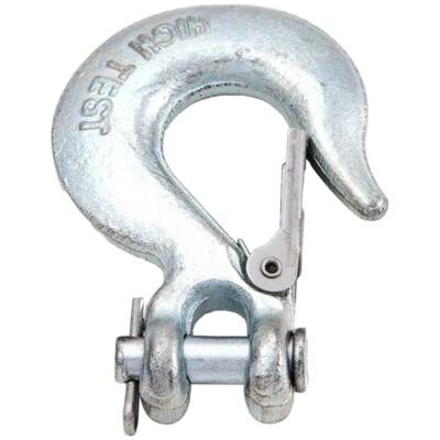 3/8'' Heavy Duty Forged Steel Clevis Slip Hook (Set of 4), Safety Hook G70  Tow Chain Clevis Grab Hook with Latch Forged Grade for Trailer Truck