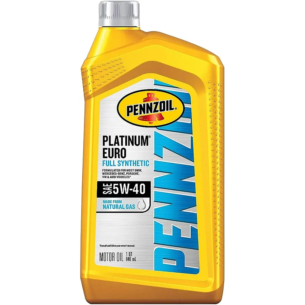 Pennzoil Platinum Euro Motor Oil 5W40 Full Synthetic 1 qt (US) PEN